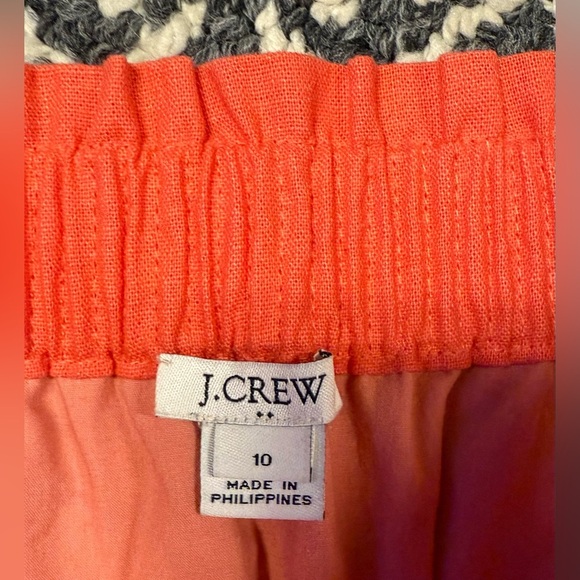 J CREW Pull On Linen Blend Skirt in Orange Size 10 - Picture 4 of 5